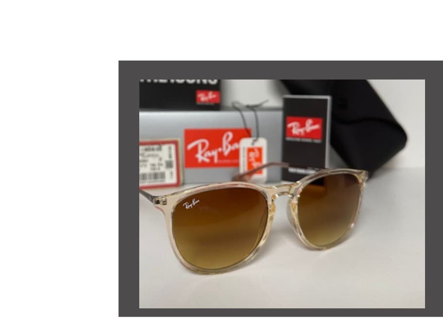 Anteojos Ray-Ban Erika rosa transparente (Marrón degradé)