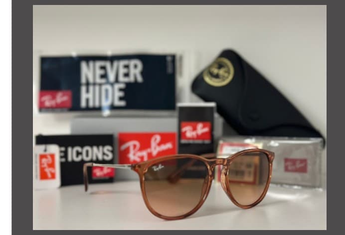 Anteojos Ray-Ban Erika Caramelo traslúcido (Marrón degradé)