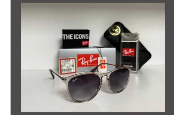 Anteojos Ray-Ban Erika traslúcido (Gris degradé / patilla cobre)