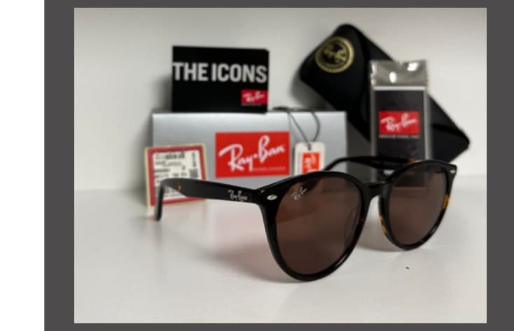 Anteojos Ray-Ban Erika Highstreet Carey (Oscuro / Marrón)