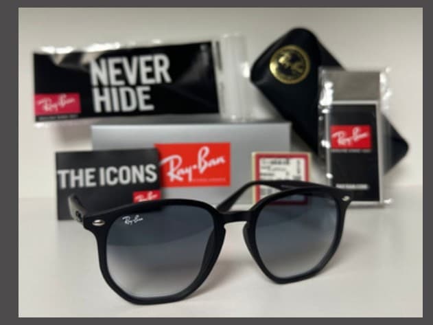 Anteojos Ray-Ban Erika Hexagonal (Negro Gris degradé)