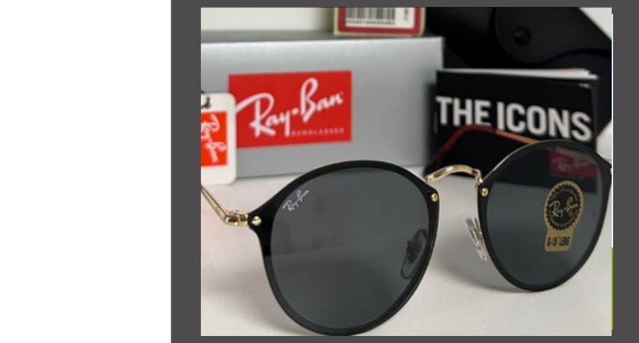 Anteojos Ray-Ban Round Blaze (Verde / Dorado)