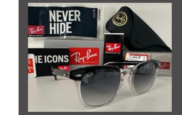 Anteojos Ray-Ban Hawkeye (Traslúcido / Gris degradé)