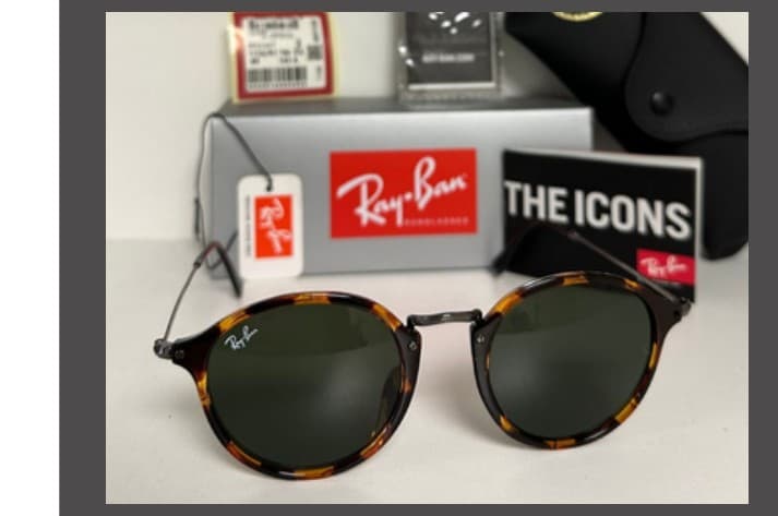 Anteojos Ray-Ban Round Fleck (Carey / Verde)