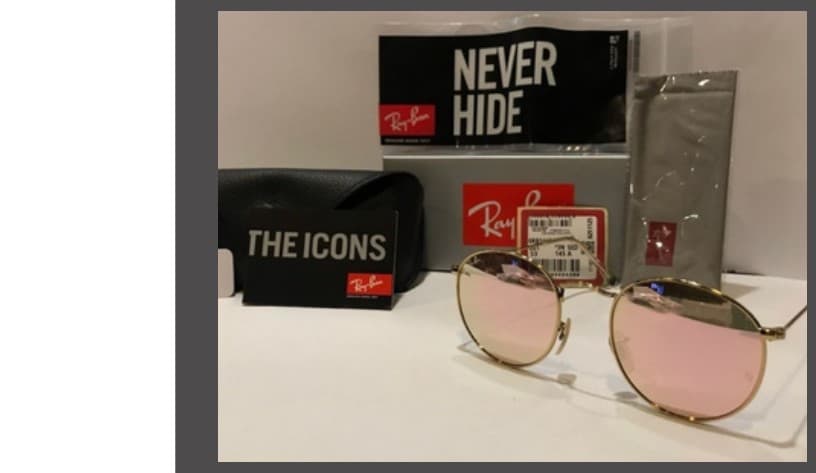 Anteojos Ray-Ban Round Metal (Dorado / Rosa espejado)