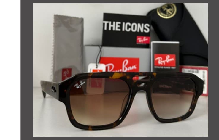 Anteojos Ray-Ban Corrigan doble puente (Carey / Marrón degradé)