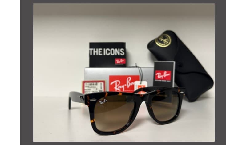 Anteojos Ray-Ban Wayfarer clásico (Carey / Marrón degradé)