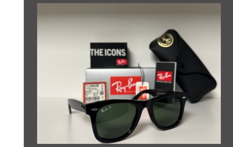 Anteojos Ray-Ban Wayfarer polarizado (Negro / Verde) — foto 1 de 1