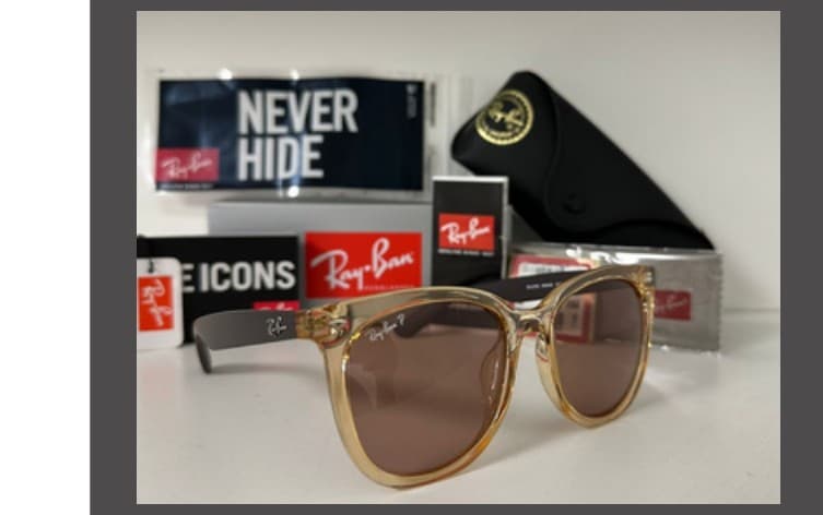 Anteojos Ray-Ban Asian Fit (Negro / Marrón transparente) — foto 1 de 1