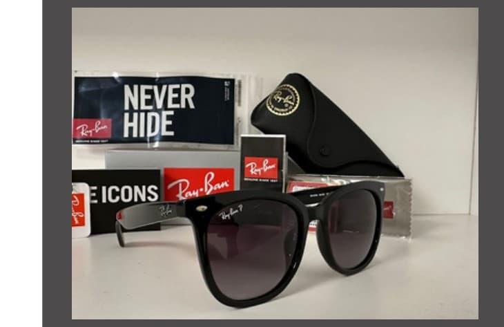 Anteojos Ray-Ban Asian Fit (Negro / Gris degradé) — foto 1 de 1