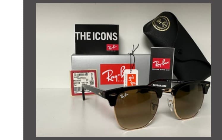 Anteojos Ray-Ban Clubmaster Carey (Dorado / Marrón) — foto 1 de 1