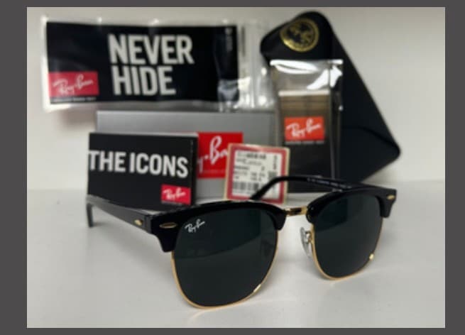 Anteojos Ray-Ban Clubmaster Negro (Dorado / Verde) — foto 1 de 1