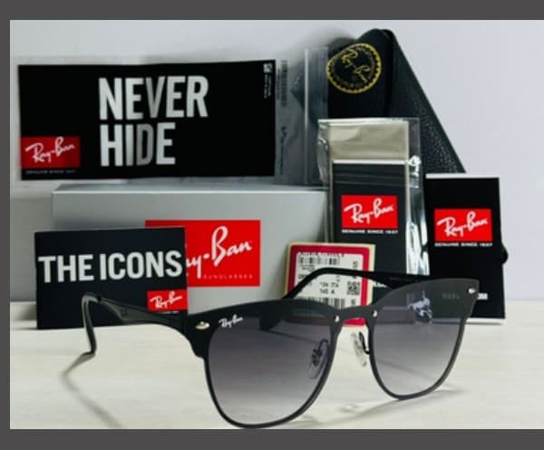 Anteojos Ray-Ban Clubmaster Blaze (Negro / Gris degradé) — foto 1 de 1