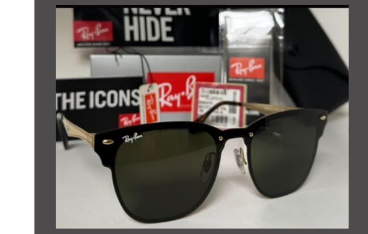 Anteojos Ray-Ban Clubmaster Blaze (Dorado / Verde) — foto 1 de 1