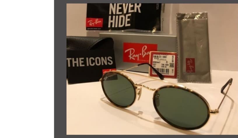 Anteojos Ray-Ban Oval doble puente (Dorado / Verde) — foto 1 de 1
