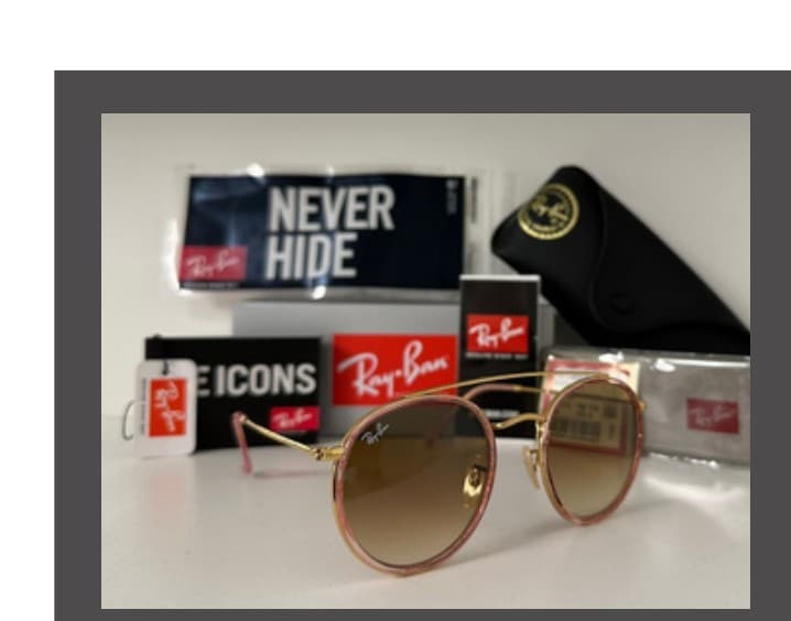 Anteojos Ray-Ban Doble puente dorado (Rosa / Marrón degradé) — foto 1 de 1