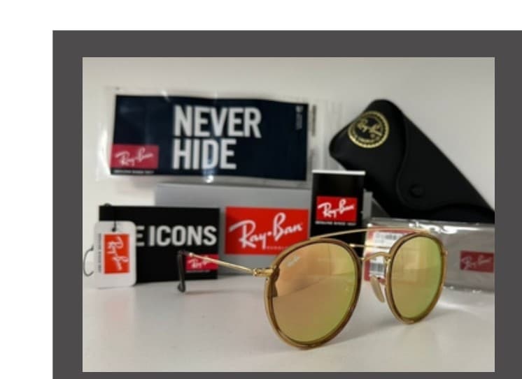 Anteojos Ray-Ban Doble puente dorado (Rosa espejado) — foto 1 de 1