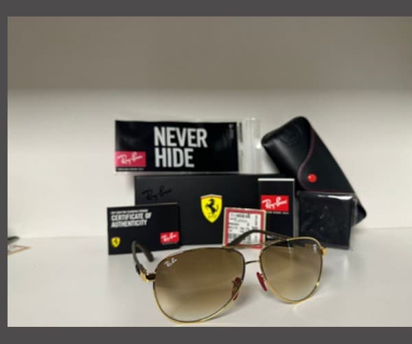 Anteojos Ray-Ban Aviador Ferrari (Dorado / Marrón degradé) — foto 1 de 1
