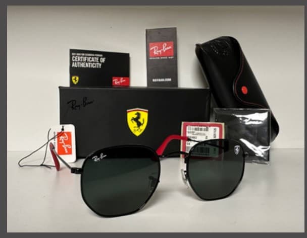 Anteojos Ray-Ban Hexagonal Ferrari (Negro / Verde) — foto 1 de 1