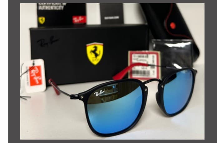 Anteojos Ray-Ban Round fleck Ferrari (Azul espejado) — foto 1 de 1