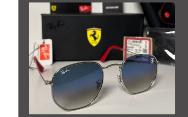 Anteojos Ray-Ban Hexagonal (Plateado / azul degradé) — foto 1 de 1